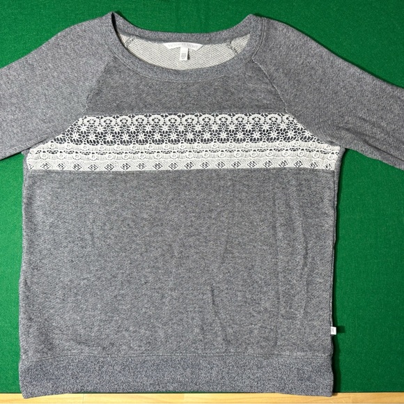 Victoria's Secret Gray Crewneck Sweater with Lace Accent - Picture 5 of 11
